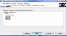 BackRex Internet Explorer Backup